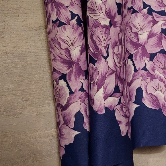 Kitschy 1960's striped floral housedress ~ mumuu ~ loungewear w/ b… - Picture 10 of 16